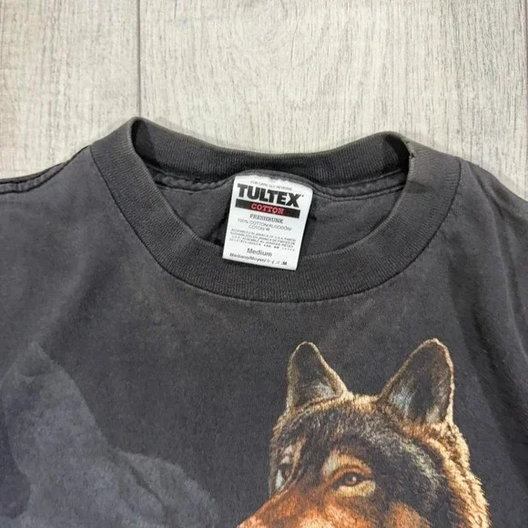 Vintage 90s nature wildlife animal all over print aop t graphic t shirt Size M - Picture 3 of 5